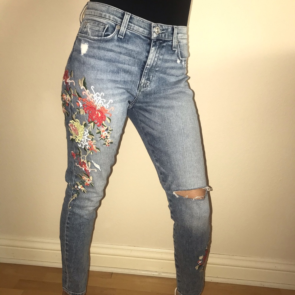 Hudson Embroidered Jeans